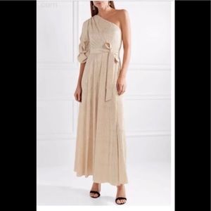 Alice + Olivia Jeanie Metallic Plisse Jersey Dress